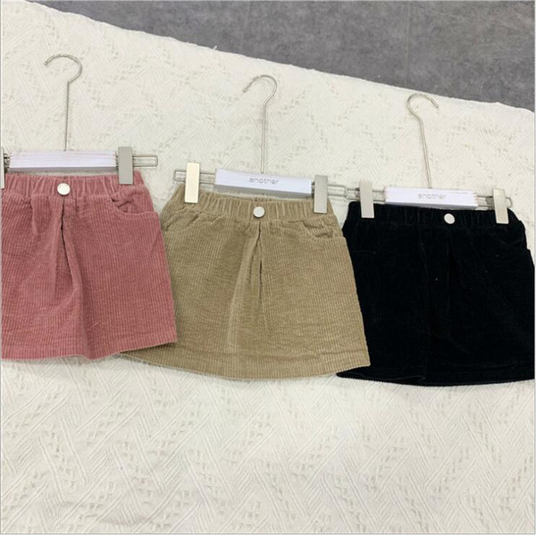 2019 New Wholesale Girls Corduroy Skirt Autumn Girls Skirts 3-8t PX136