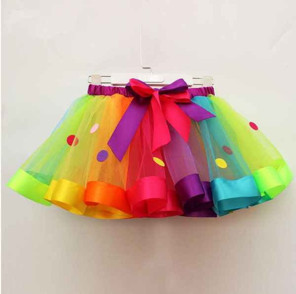 3pcs/lot baby girls skirt kids children rainbow wrinkled Girls Skirts 3-8T sylvia 563780535737