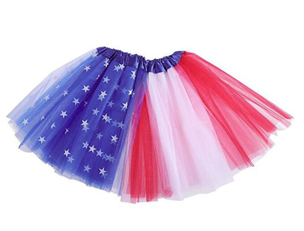 Kids Tutu Skirt American Flag Tutu Layers Tulle Tutu Skirt 4th of July Tutus Patriotic Independence Day