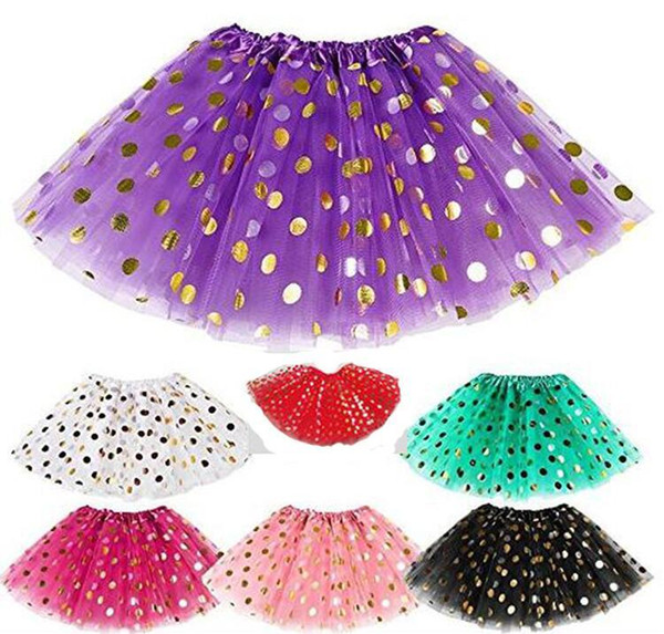 New girls gold polka dot tutu skirt baby christmas tutus kids tutu skirts toddler skirts red infant pettiskirt newborn photography props