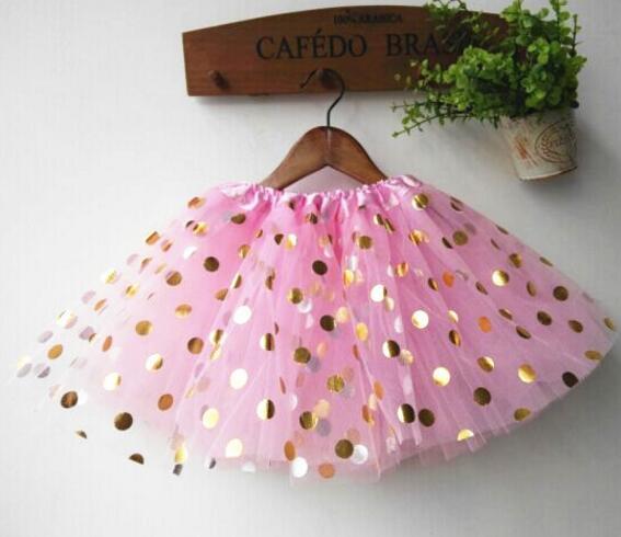 Girls Gold Polka Dot Kids Clothing Skirt Tutus Dress Kids Skirts Toddler Skirts Red Infant Pettiskirt Newborn Photography Props