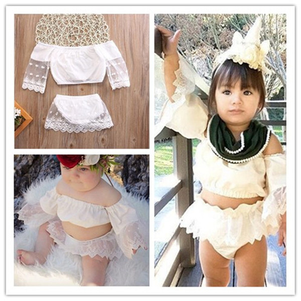 Baby Cute Skirt Suit Lovely Girls Outfits Lace Sleeved Tops T-shirt+Short Skirt Two-pieces Summer Baby Skirts for Girls Gift 70-100cm E22501