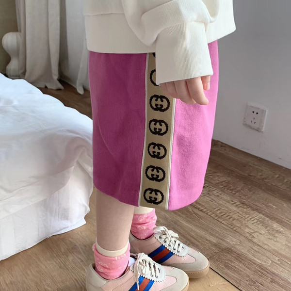 2020 Summer Baby Girl Skirts Fashion Toddler Girls Pink Solid Skirts Skirt Kids Knitted Children Clothes