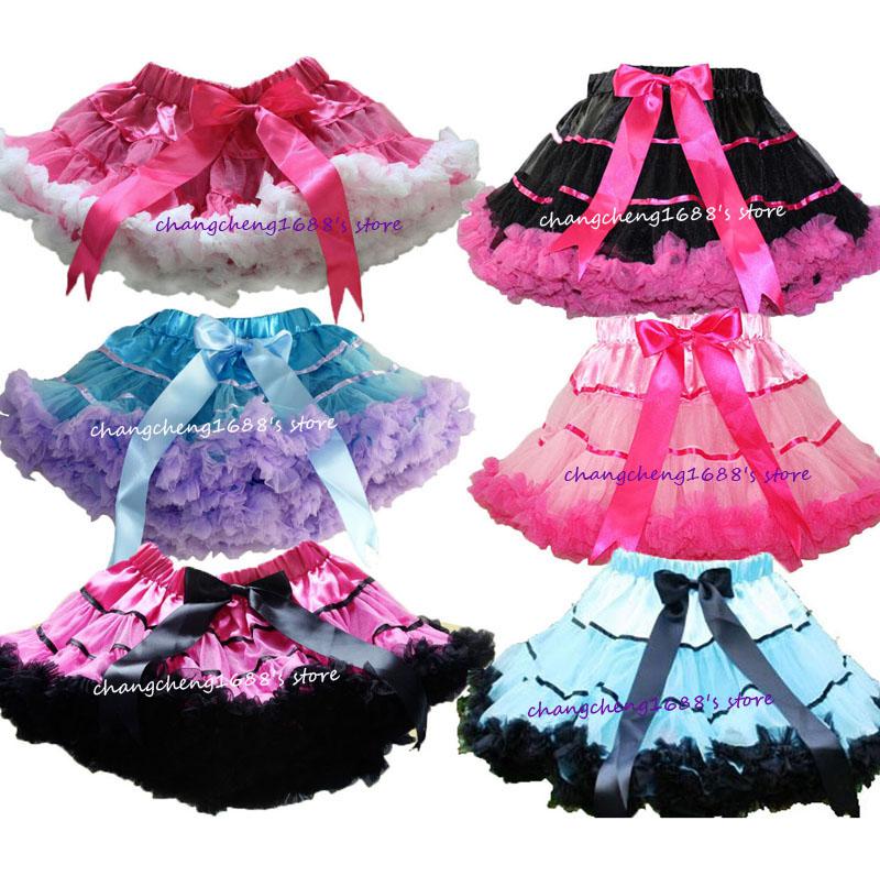 Retail Girls Pettiskirt Children Baby Ribbon Chiffon TuTu Skirts Princess Skirt Kids Clothing Free Shipping 1 PCS