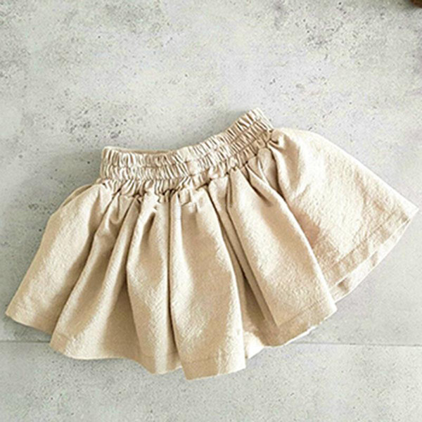 Baby Solid color Pleated skirts cotton girls Shorts skirt 2019 Summer fashion Boutique kids Clothing 2 colors