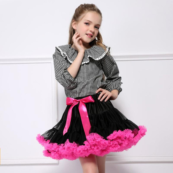 31 Colors Baby Girls Tutu Skirt Ballerina Pettiskirt Layer Fluffy Children Ballet Skirts Party Dance Princess Girl Tulle Miniskirt Boutique