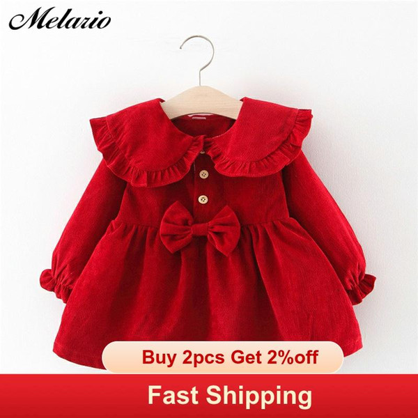 Melario Baby Girl Dress Long Sleeve Autumn Winter Dress 1 Year Birthday Party Toddler Girls Kids Clothes Vestido Bebes Infantil