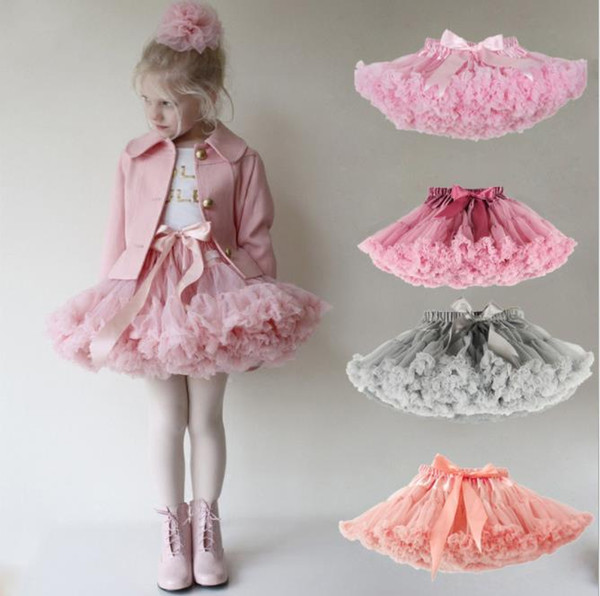 2019 New Baby Girls Kids Tutu Skirt Kids Dance Pettiskirt Party Ballet Fluffy Layer Princess Birthday Party Skirt Kids Ball Gown