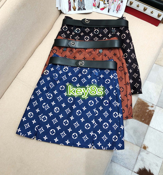 High end women's girls Skirt Full body alphabet pattern pritning Fashion Women's A-line Mini Woolen skirt Fashion Slim Bag Hip Short Skirts