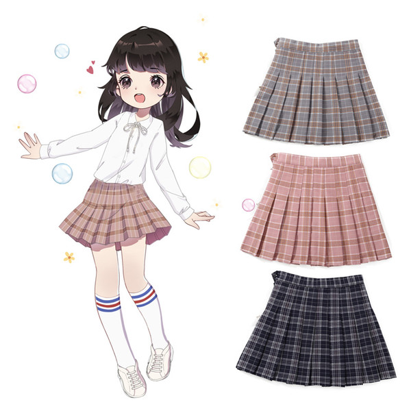 Pleated Plaid Skirt Girls' Skirt Student Skirt Pure Cotton Fabric Can Match with Shirt Suitable for Spring and Summer