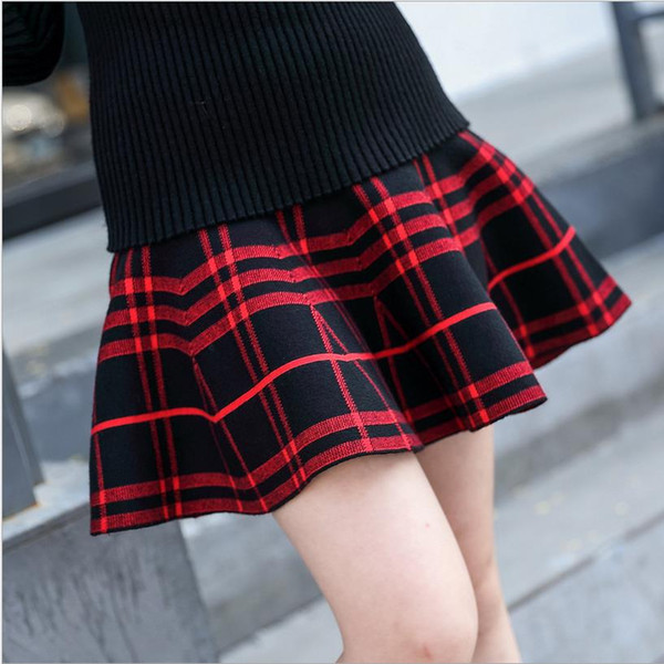 Students plaid red skirt girls tutu baby skirt christmas rainbow children skirts tutu fluffy skirt for girl dancing party ball gown