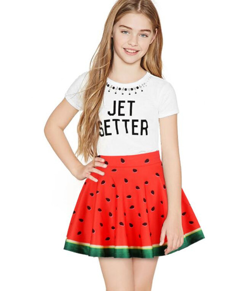 ins hot sale wholesale baby girl summer skirt watermelon kids short skirt children new design prints boutique skirts