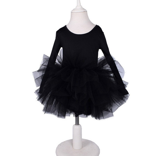 Kids ballet tutu dress fashion long sleeves girls party dancing performance dress for 2-9 Years children