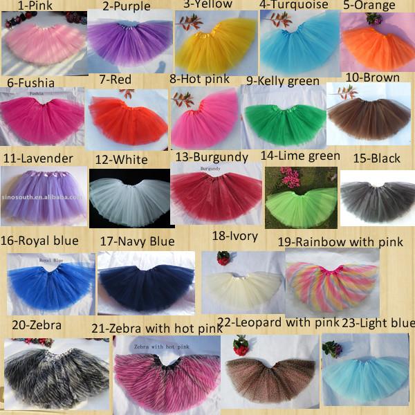 Kids Girls Tutu Multicolor Tutu Skirts,3-Layer Flully Ballet Tutus Princess Party Tutu Pettiskirt Birthday Tutus 23Colours