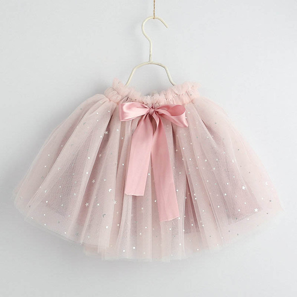 2019 new Fashion Girls Skirts glisten bows Tutu Skirts kids Ballet Tutu Skirt princess girls dresses Summer kids designer clothes A4524