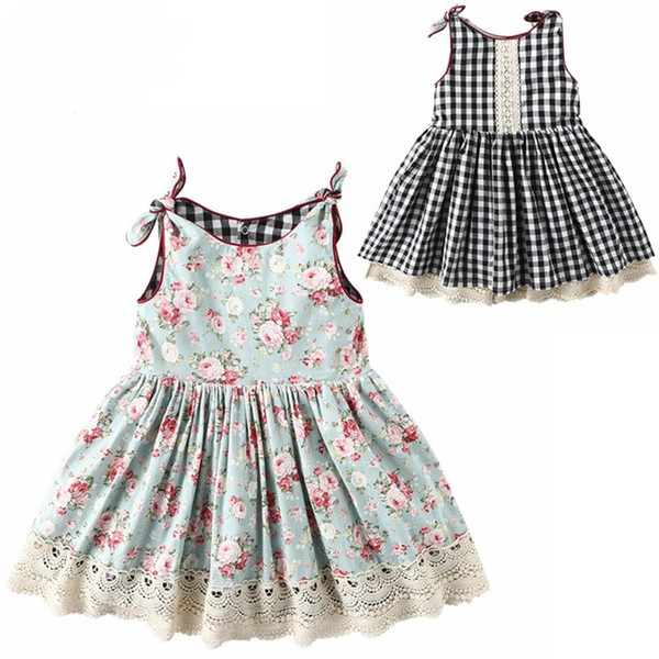 Baby Girls Dress Children's Wear New Lovely Bowknot On Both Sides of The Girls Wear Skirts in Summer