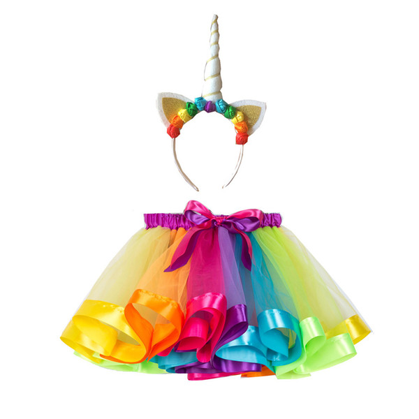 Kids Designer Clothes Girl Dress With Bowknot Designer Baby Clothing Children Toddler Infant Girls Princess Rainbow Tutu Dresses