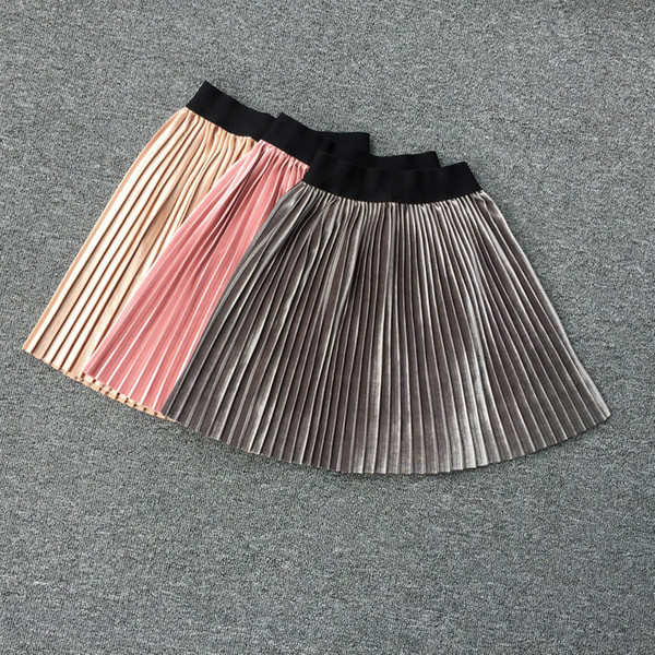 2018 Spring Autumn England Style Fashion Girls Pleated Skirt Vintage Kids Clothing Children Clothes Mix Color