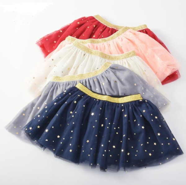 7 colors Kids Clothing Girl star skirt summer gauze Princess Skirts