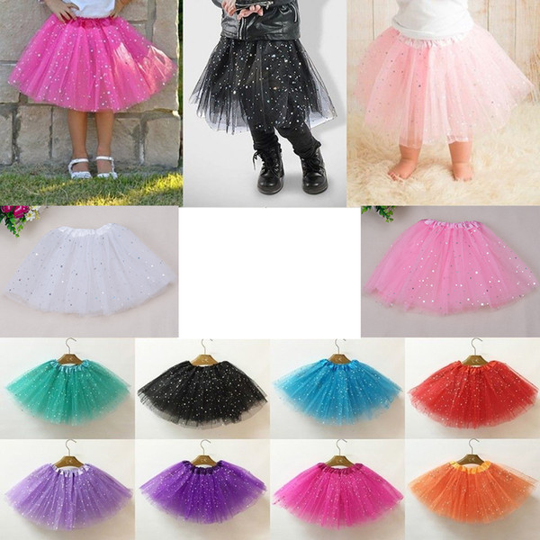 Hot Sale Girls Sparkle Glitter Sequins Stars Dance Ballet Tulle Tutu Skirt Princess Dress Tutu Dress