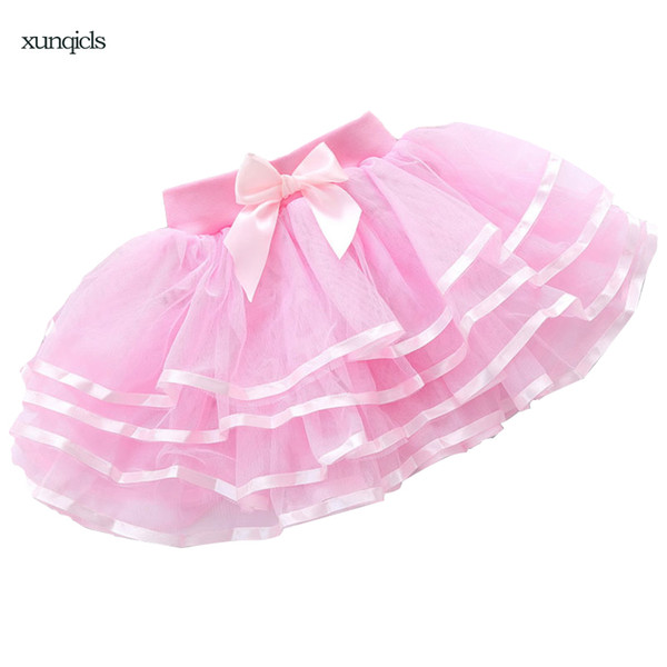 2018 Baby Girl Tutu Skirt Ballerina Pettiskirt Children Ballet Skirts Party Layer Fluffy Dance Princess Girls Tulle Miniskirt