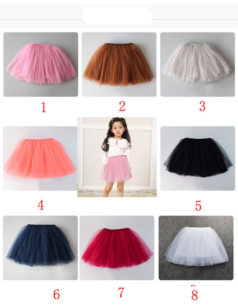 8 color INS baby short skirt Four layer grenadine skirtBaby Girls TUTU Skirts 2016 Summer Pettiskirt for Kids Children Short Party Skirt