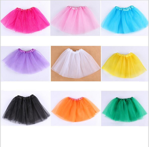 13 colors Top Quality candy color kids tutus skirt dance dresses soft tutu dress ballet skirt 3layers children pettiskirt clothes 150pcs