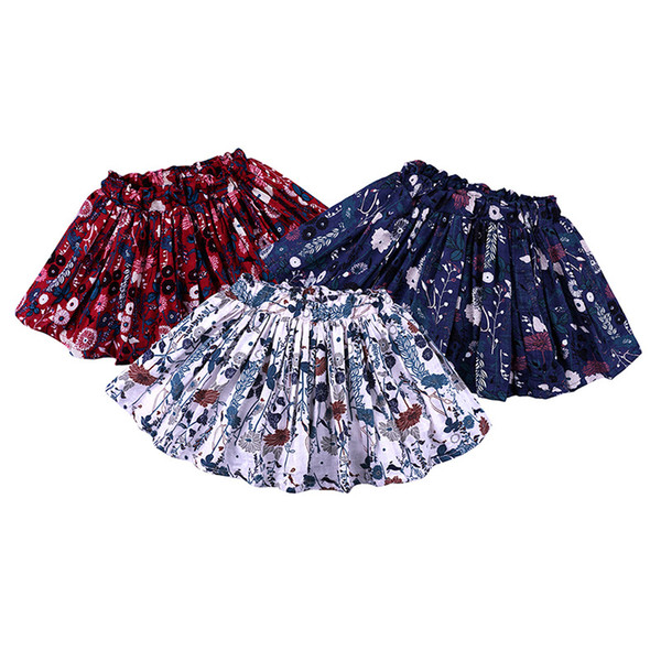 Baby Floral Fluffy Pleated skirts girls Flower print skirt 2019 Summer fashion Boutique kids Clothing C6262