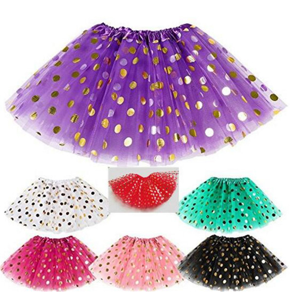 Baby Girls Gold Polka Dot Tutu Skirt Baby Clothes Tutus Dress Kids Skirts Toddler Skirts Red Infant Pettiskirt Newborn Photography Props