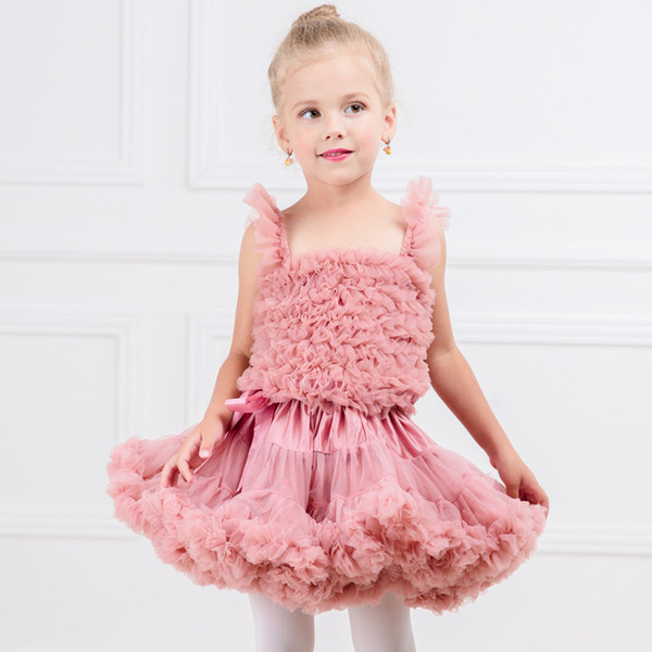 New Fashion Baby Girls Tutus Kids Fluffy Chiffon Pettiskirt Children Princess Party Birthday Prom Bubble Skirt