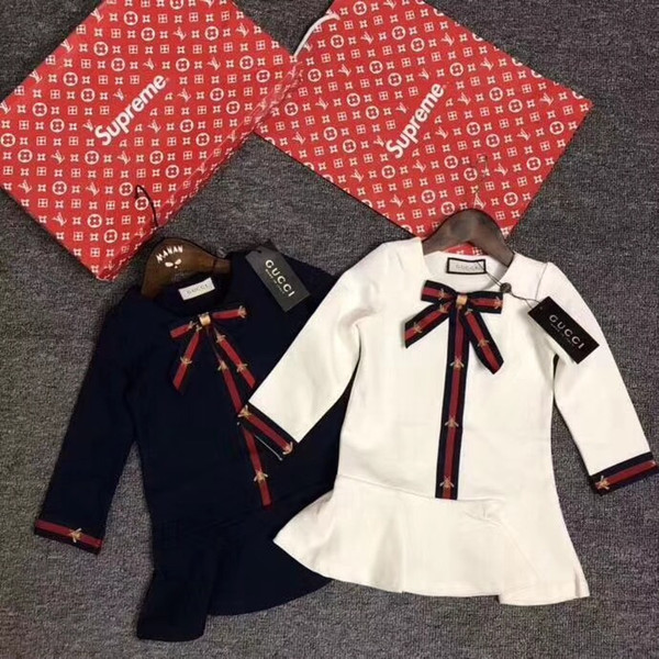 2018 new dress upper body super-earth counters for sale, imported fabric Baolan white code: 100/110/120/130/140 [CM]