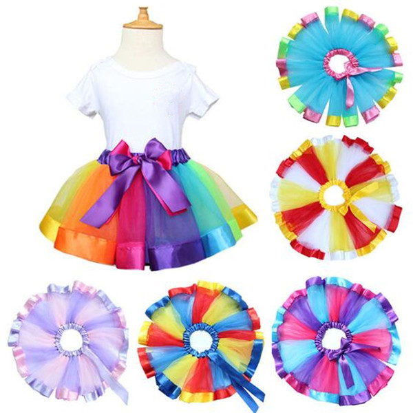 Girls Clothing Baby Girl Dresses Tulle Cake Skirt Kids Dance Wear Children Boutique clothing Tutu Dance Skirt baby Outfit 0-8T XZT067