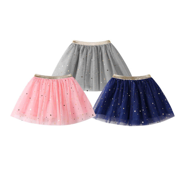 Fashion Baby Kids Girls Princess Stars Sequins Party Dance Ballet Tutu Skirts tule skirt girls children skirt