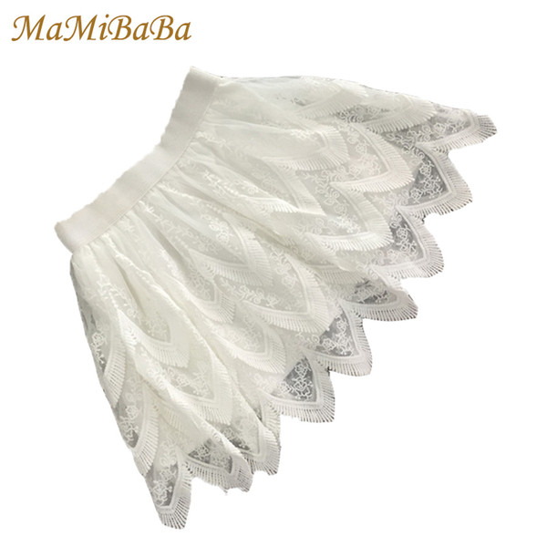 Baby Girls Skirts 2019 New Summer Solid White Cotton Lace Lovely Princess Knee-length Pleated Skirt For Child Girl Clothes Sk031