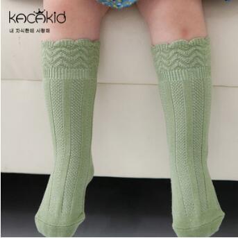 2019 solid color knee high socks anti slip baby girls kids children cotton sock meias student school dress & dancing socks non slip