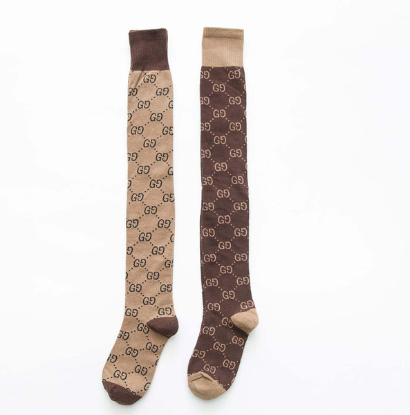 Spring new women socks cotton European and American letters ladies tube socks personality fashion long socks