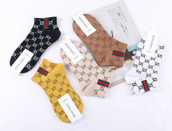 2019 new European and American style women boat newborn socks cotton letter short socks women socks