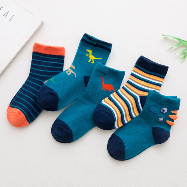 5 Pairs Cotton Socks Autumn Winter Soft Cartoon For Lovely Cute Socks Girls Children Kids Toddler Boys Fashion Sport