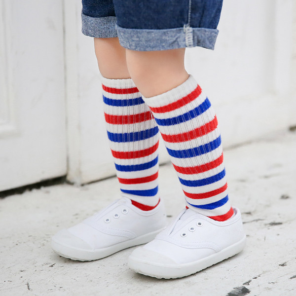 2019 Children cute socks cotton 1-5T Sports Kids Socks Toddler Baby Knee High Long 633-640