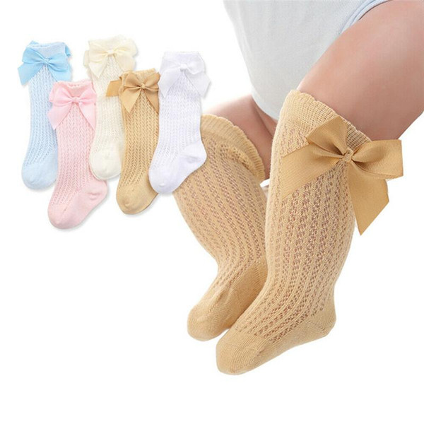 Cute Baby Girls Summer Infants Kids Toddlers Girls Boys Knee High Socks Tights Leg Stockings Hollow Out Warmers