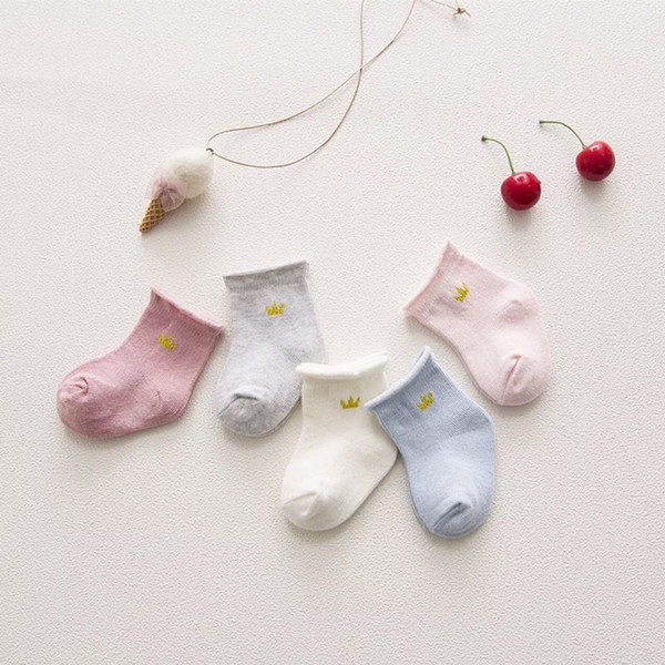 Baby socks individually packaged 0-1-3-5 years old children socks solid color