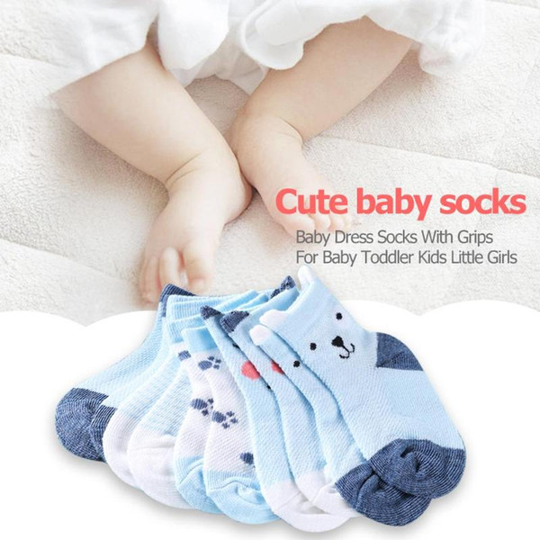 5pairs/Lot Newborn Summer Baby Stripped Patern Anti Slip Kids Sock Baby Boys Girls Cotton Socks Boys Girls Soft Sock