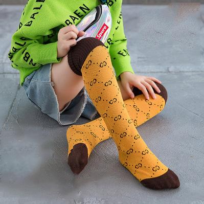 Children Brand Over-the-knee Socks Children Designer Casual Plaid Print Socks Kids Student Football Sock Boys Girls Fashion Socks Wholesale