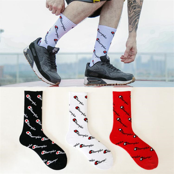 Champion Letter stocking 3 colors champion Printed Multicolor Casual Middle sock Fit Teenagers Outdoor Wear netherstock CJY678