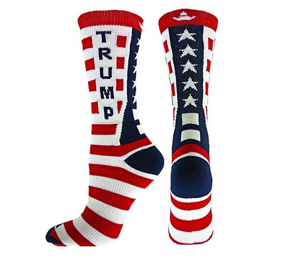 President Trump Letter Sock Stockings Striped Stars US Flag Knit Sports Socks Casual Socks Hip Hop Autumn Winter Sock Novelty Streetwear