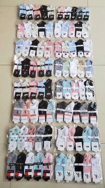 Women Men Ankle Socks Fils Sock Slippers Sports Cotton Anklet Hosiery Short Socks Summer Sneaker Stockings With Tag Hot