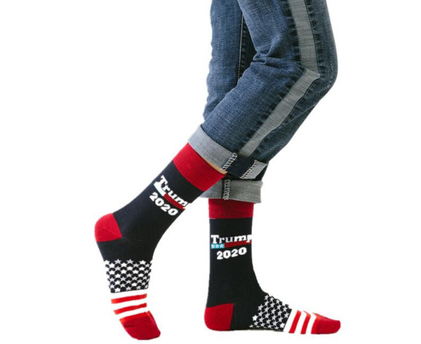 Multi Style High Quality Middle Crew Trump 2020 American Stars Stripped Socks Skateboard hiphop socks Sporting Sockings Cotton Unisex Socks