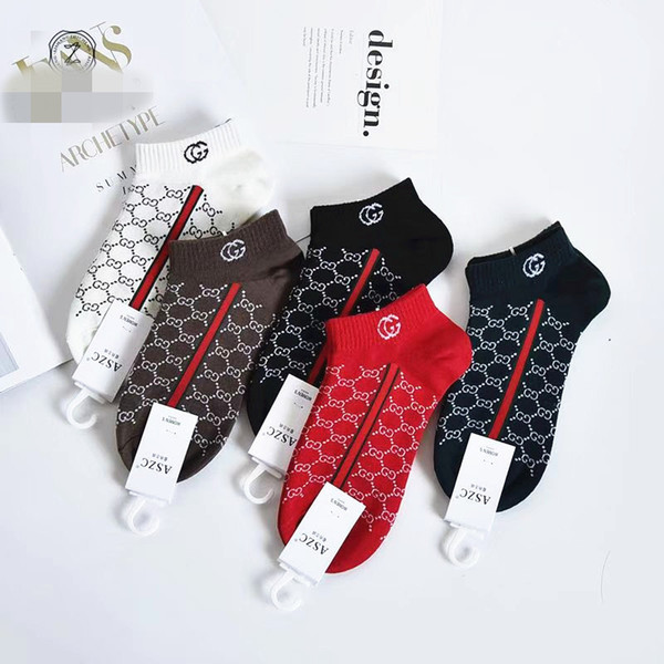 Creative design ladies solid color boat socks cotton material simple letters breathable short women socks