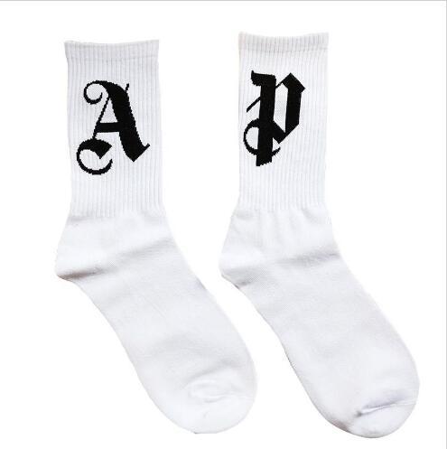 2012 new Palm Angel SOCK PA High Street Fashion Comfort Cotton Men And Women Couple White Tube Stockings Free Size Socks 2pairs/4pcs