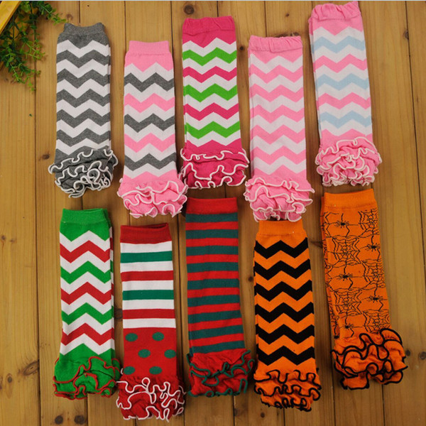 Baby Kids Leg Warmers Girls Long Stockings Boys Socks Girls Legging Warmers Wave Pattern Stripes Baby Kneepad